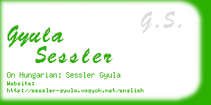 gyula sessler business card